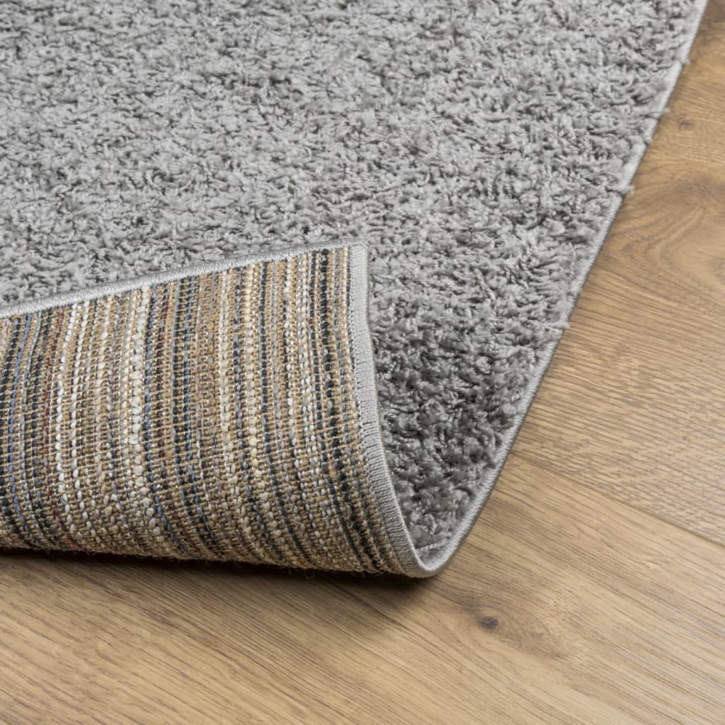 Shaggy rug PAMPLONA high pile modern gray 80x250 cm