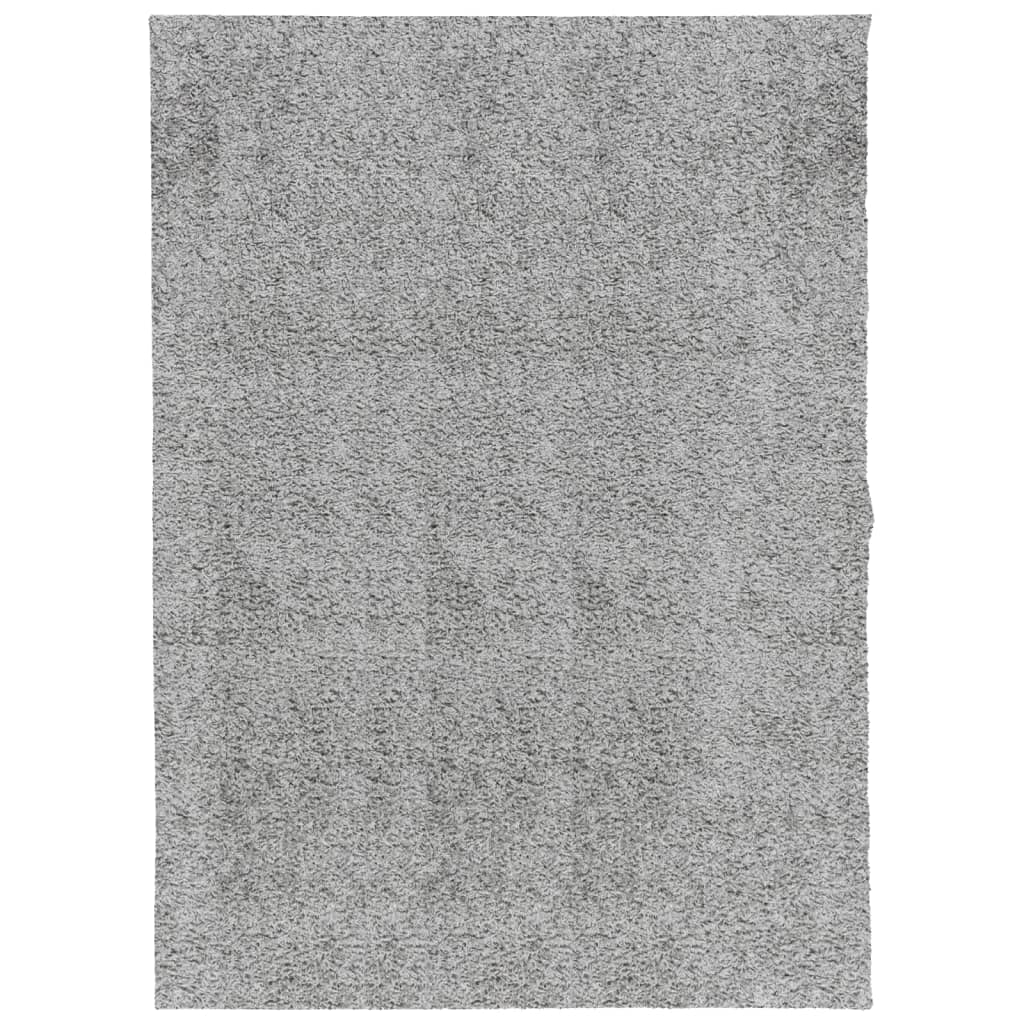 Shaggy rug PAMPLONA high pile modern gray 140x200 cm