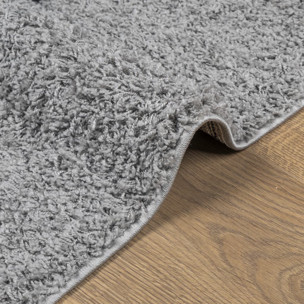 Shaggy rug PAMPLONA high pile modern gray 140x200 cm