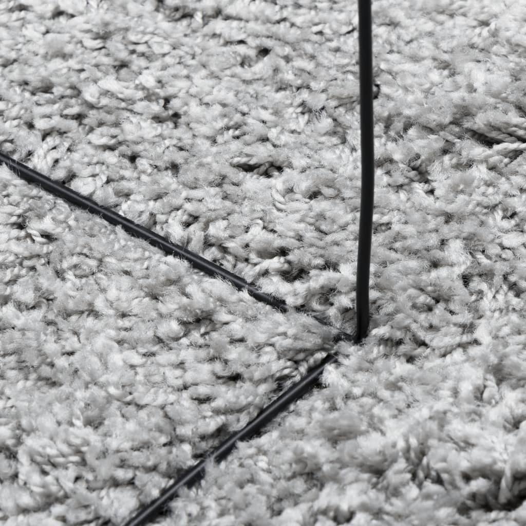 Shaggy rug PAMPLONA high pile modern gray 140x200 cm