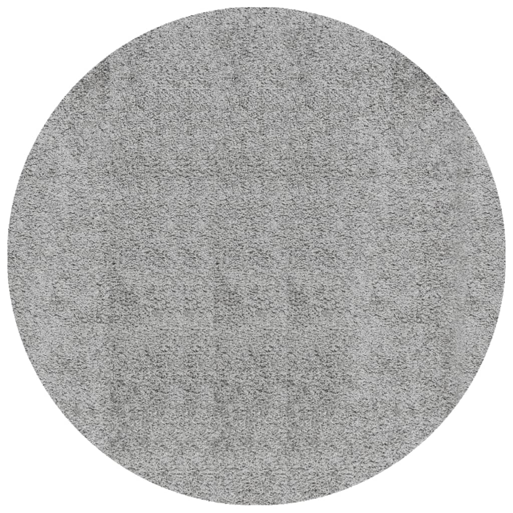Tapis shaggy PAMPLONA poils longs moderne gris Ø 280 cm