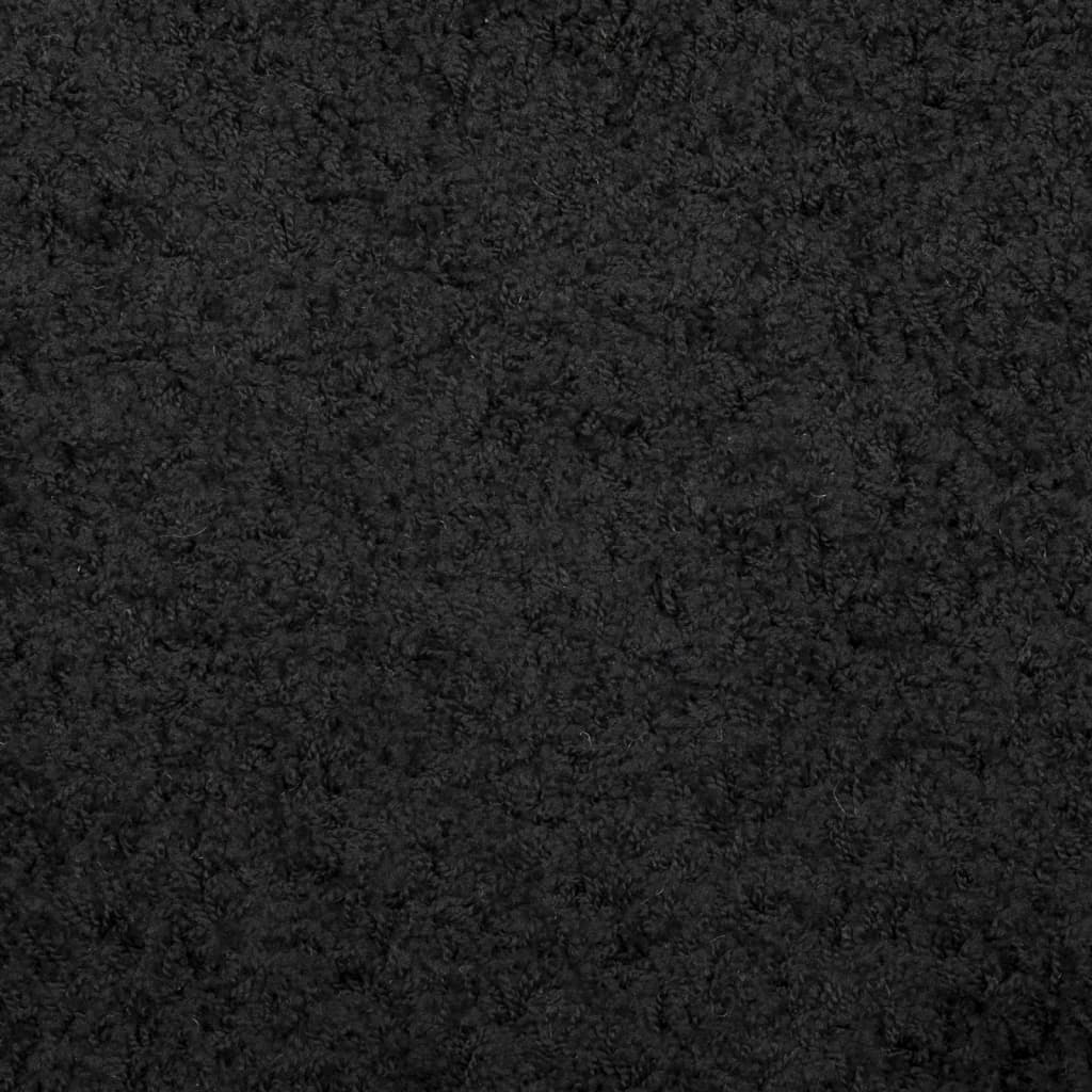 Tapis shaggy PAMPLONA poils longs moderne noir Ø 280 cm