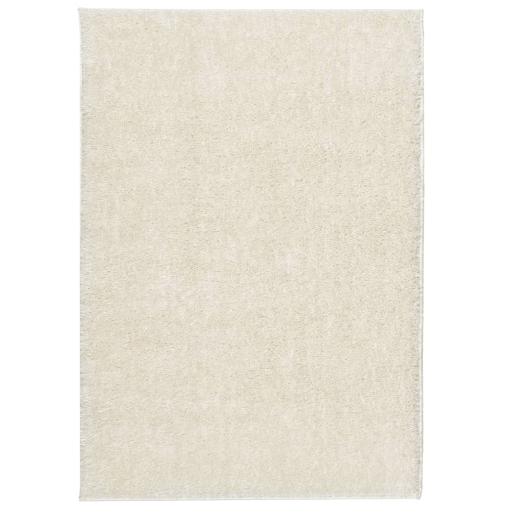 Carpet ISTAN high pile shiny cream 160x230 cm