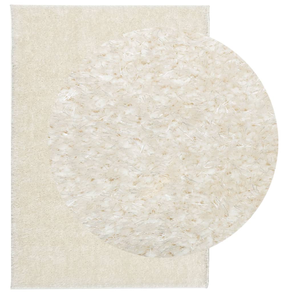 Carpet ISTAN high pile shiny cream 160x230 cm