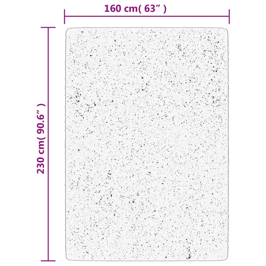 Carpet ISTAN high pile shiny cream 160x230 cm