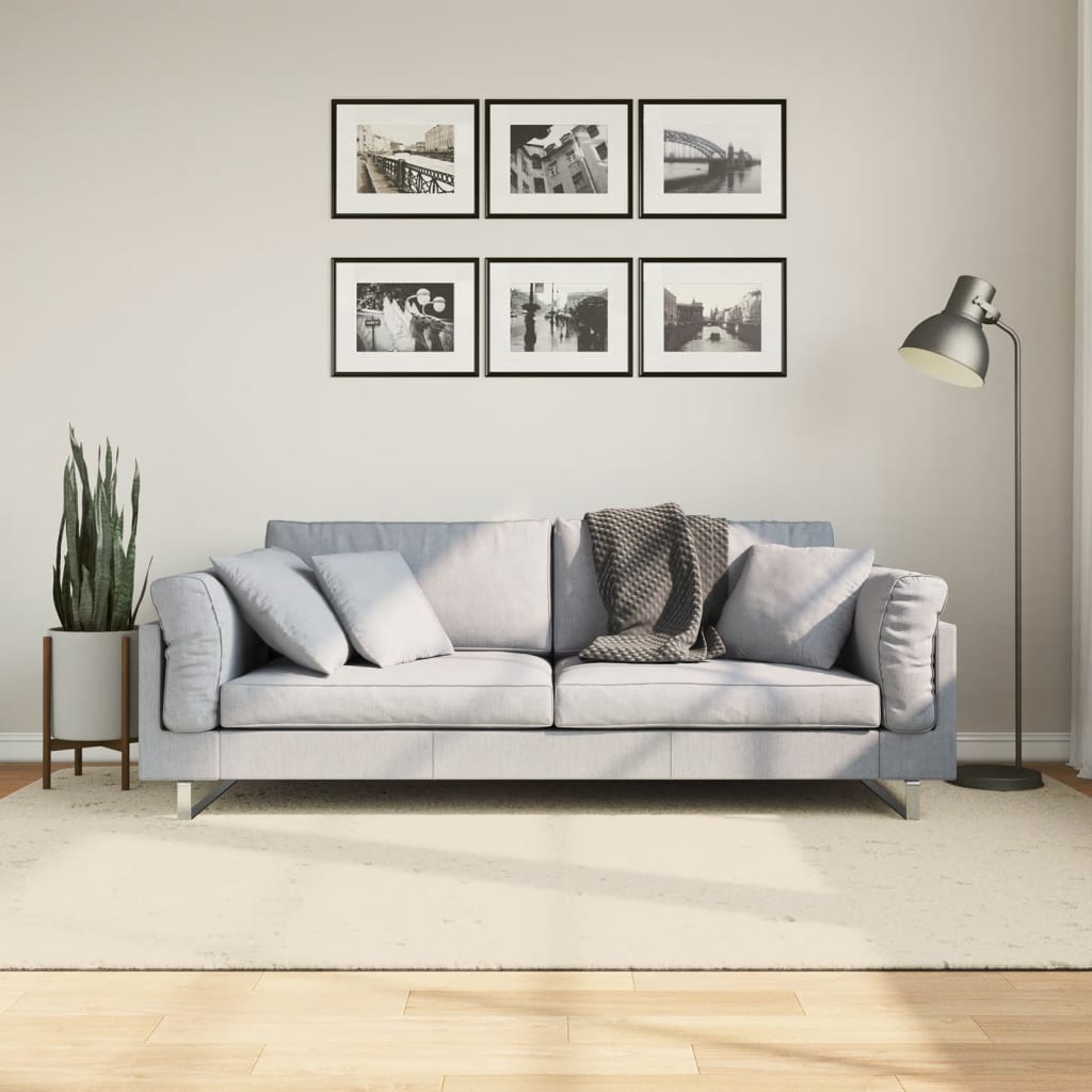 Carpet ISTAN high pile shiny cream 160x230 cm