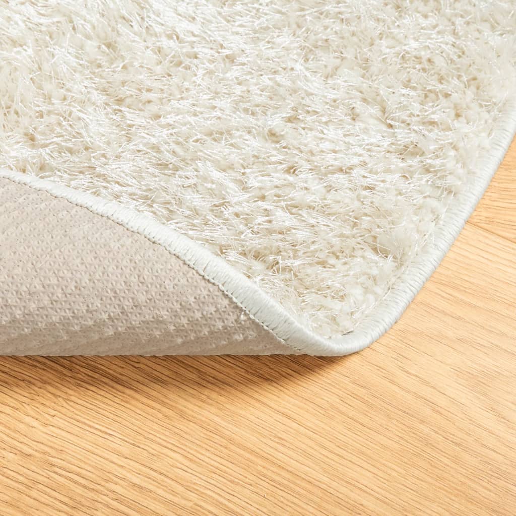Tapis ISTAN poils longs crème brillant Ø 100 cm