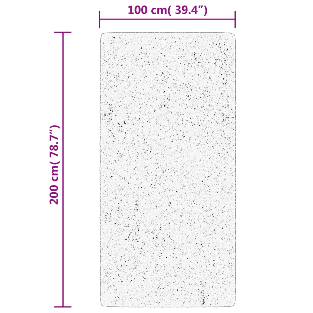 Tapis ISTAN poils longs gris brillant 100x200 cm