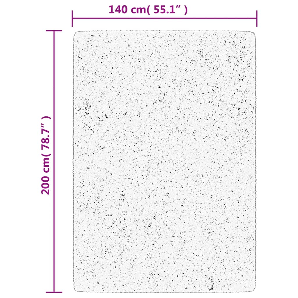 Tapis ISTAN poils longs gris brillant 140x200 cm