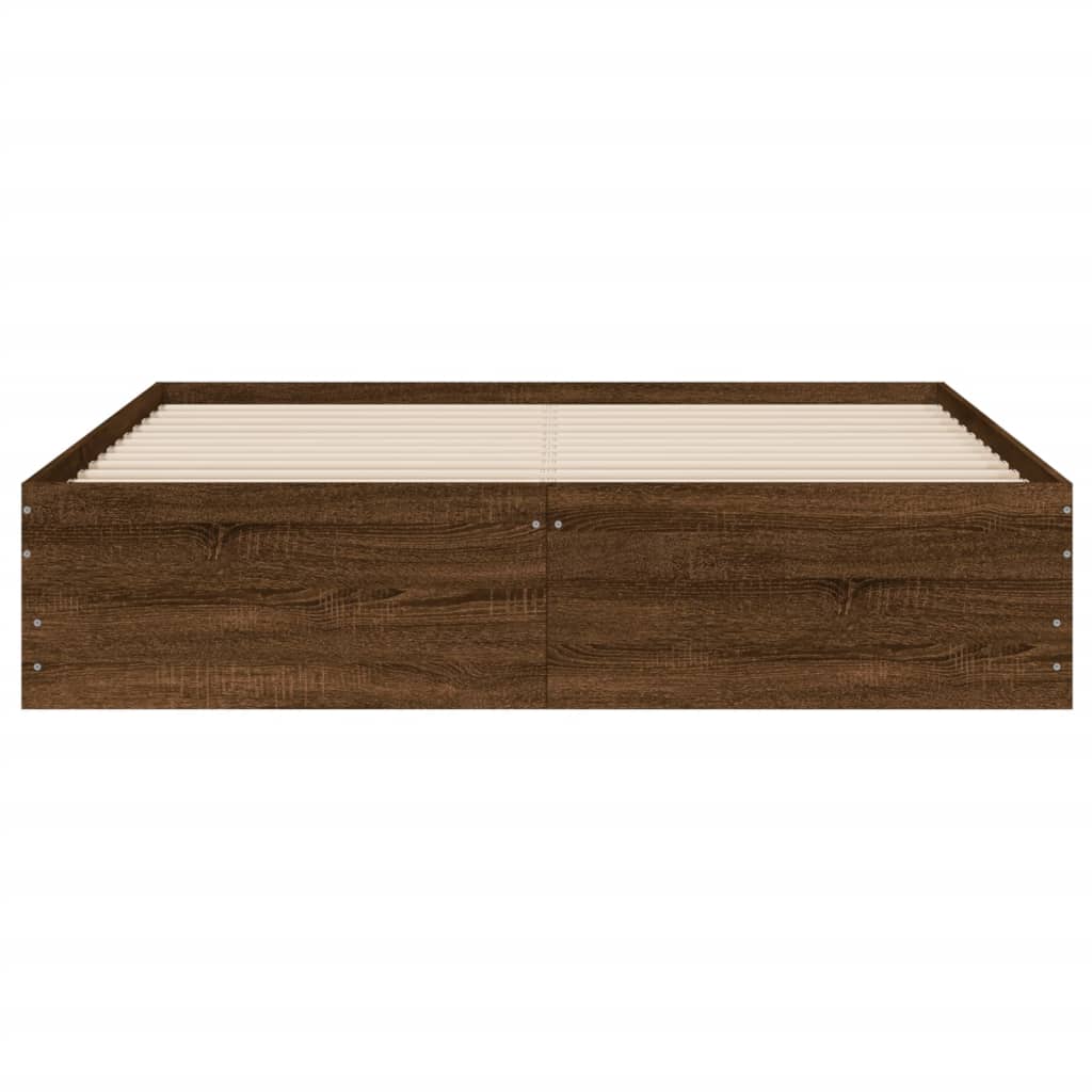Bettgestell mit Schubladen Braun Eichen-Optik 150x200 cm