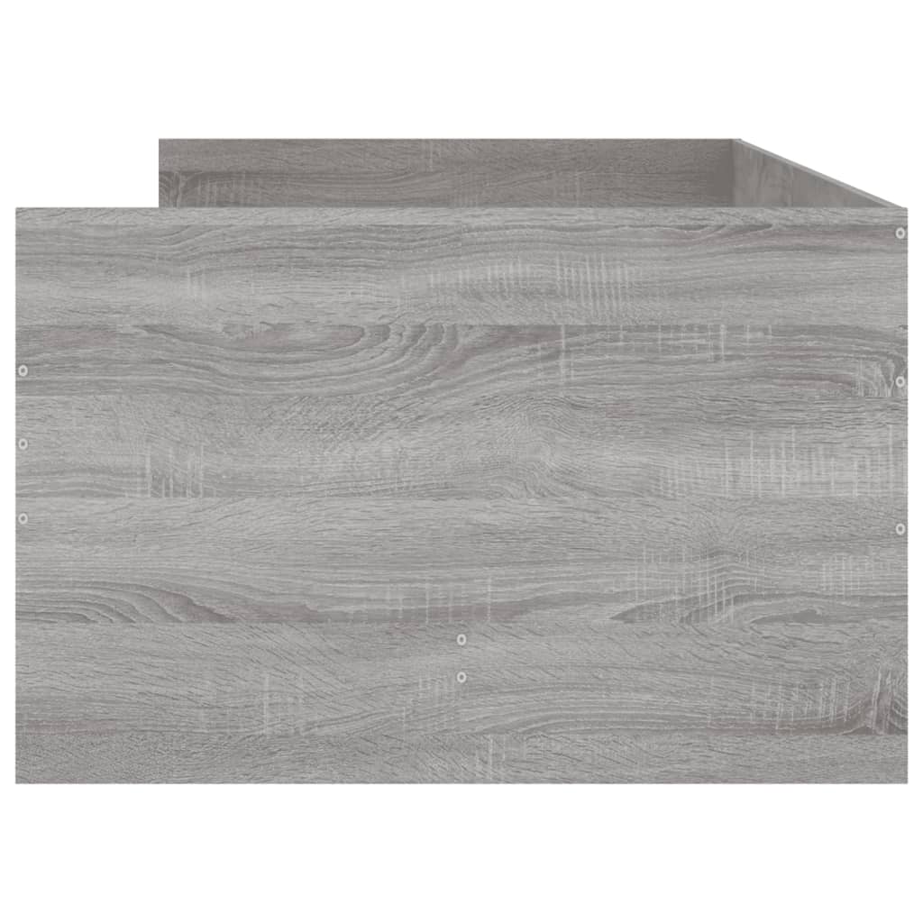 Bettgestell mit Schubladen Grau Sonoma 90x190 cm