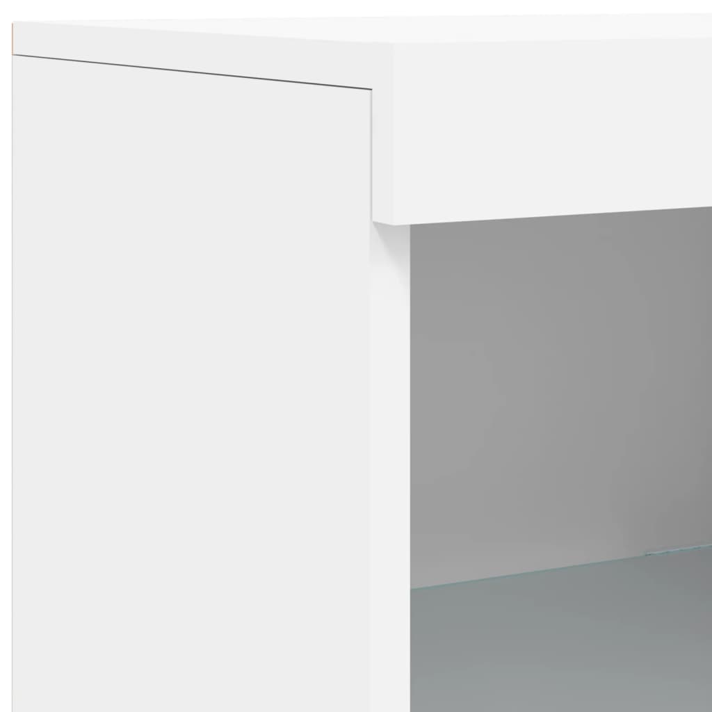 Buffet avec éclairage LED blanc 41x37x100 cm