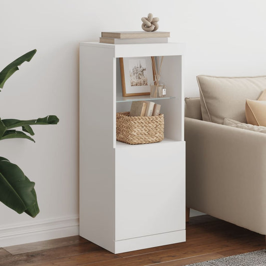 Buffet avec éclairage LED blanc 41x37x100 cm