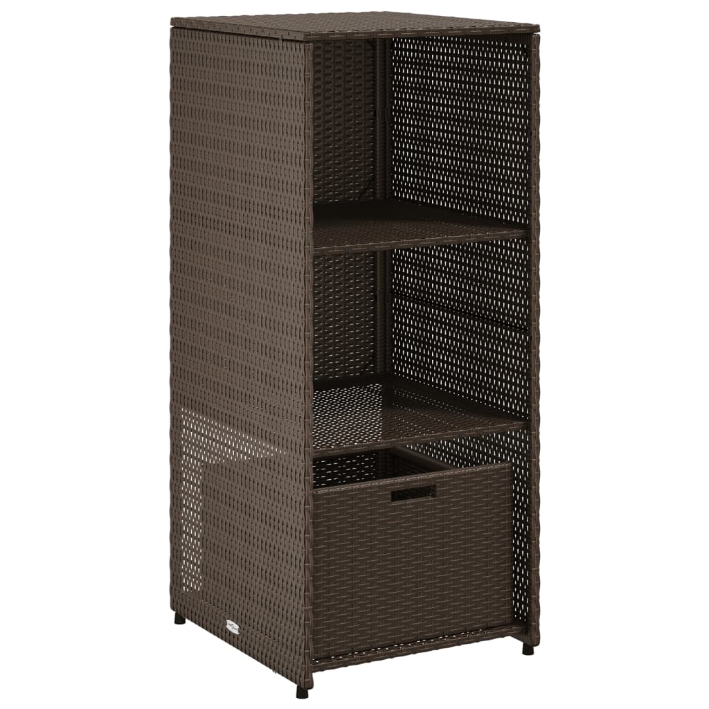 Garden cabinet brown 50x55x115 cm poly rattan