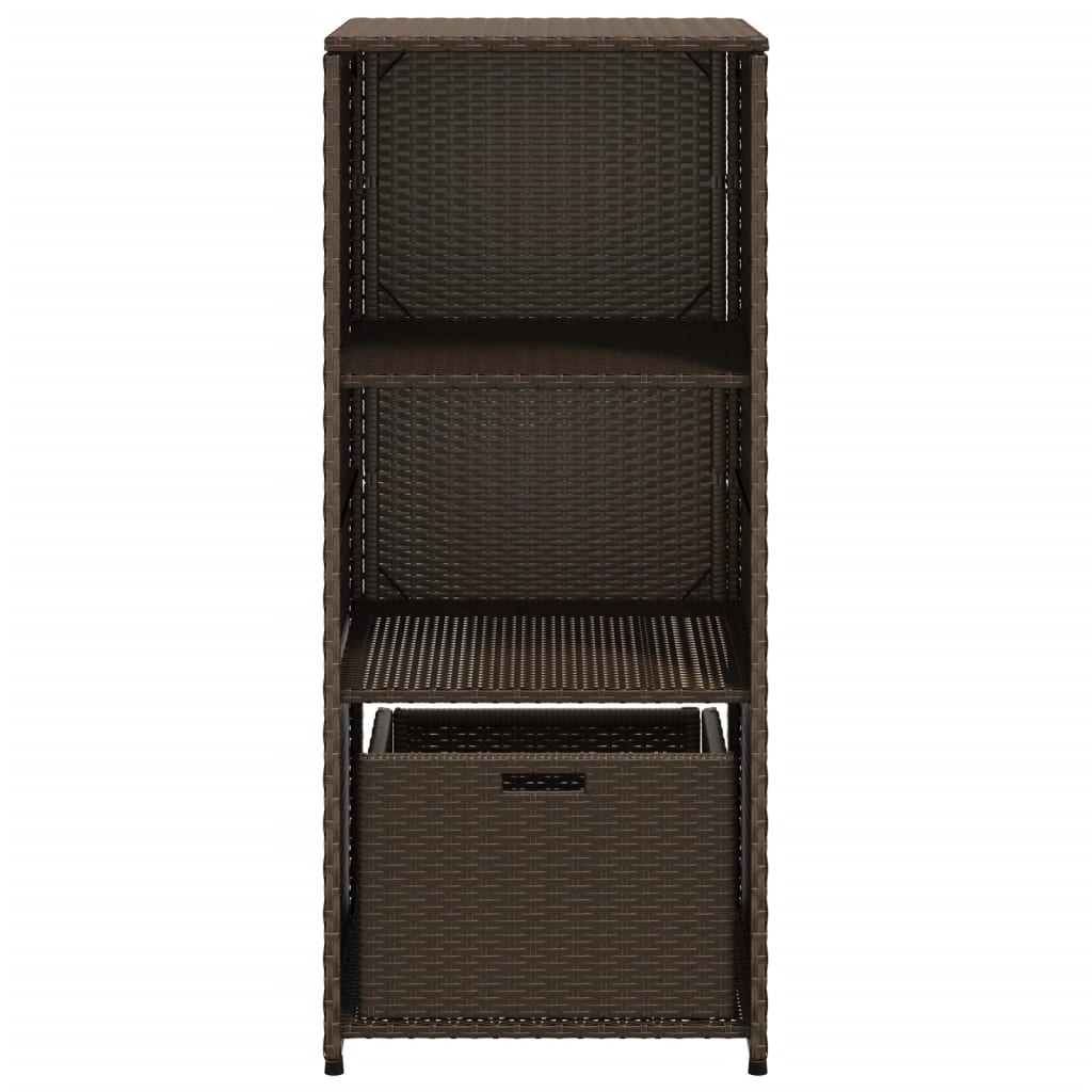 Garden cabinet brown 50x55x115 cm poly rattan