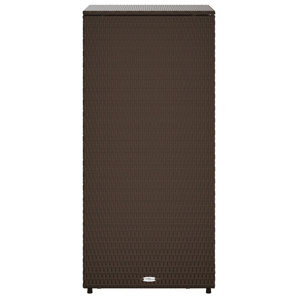 Garden cabinet brown 50x55x115 cm poly rattan