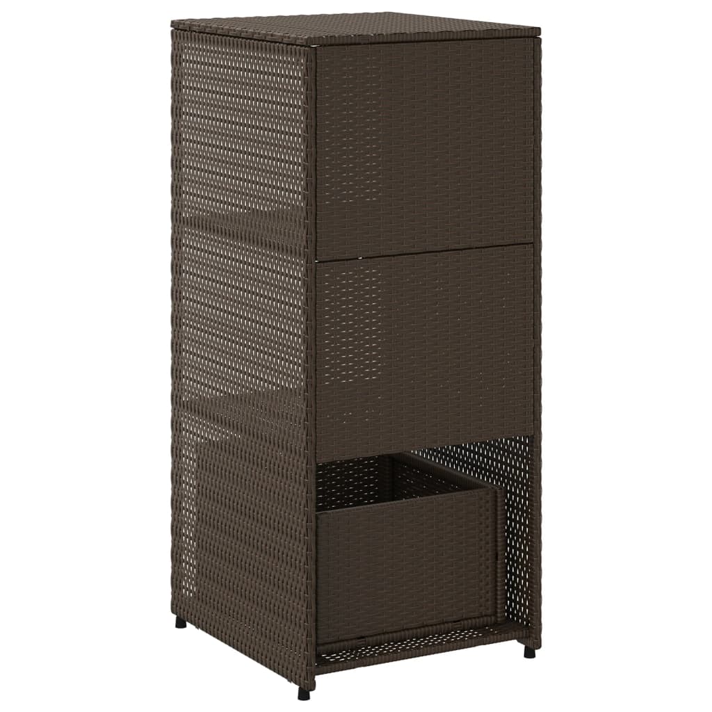 Garden cabinet brown 50x55x115 cm poly rattan