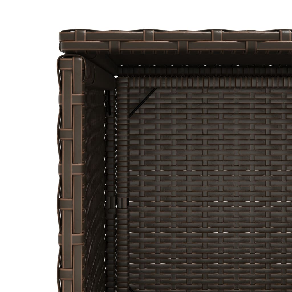 Garden cabinet brown 50x55x115 cm poly rattan