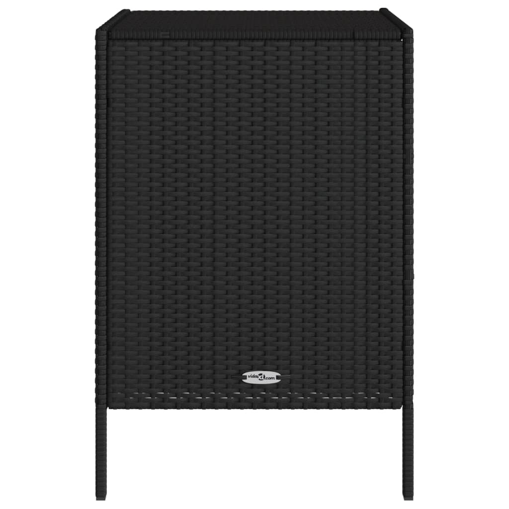 Garden cabinet black 55x59x80 cm poly rattan