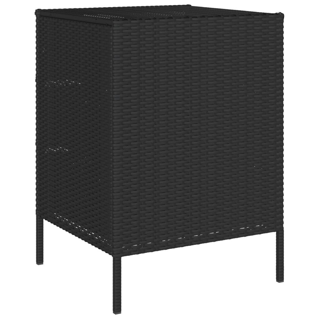 Garden cabinet black 55x59x80 cm poly rattan