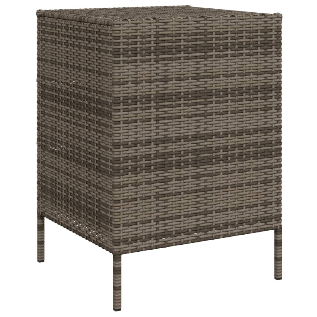 Garden cabinet gray 55x59x80 cm poly rattan