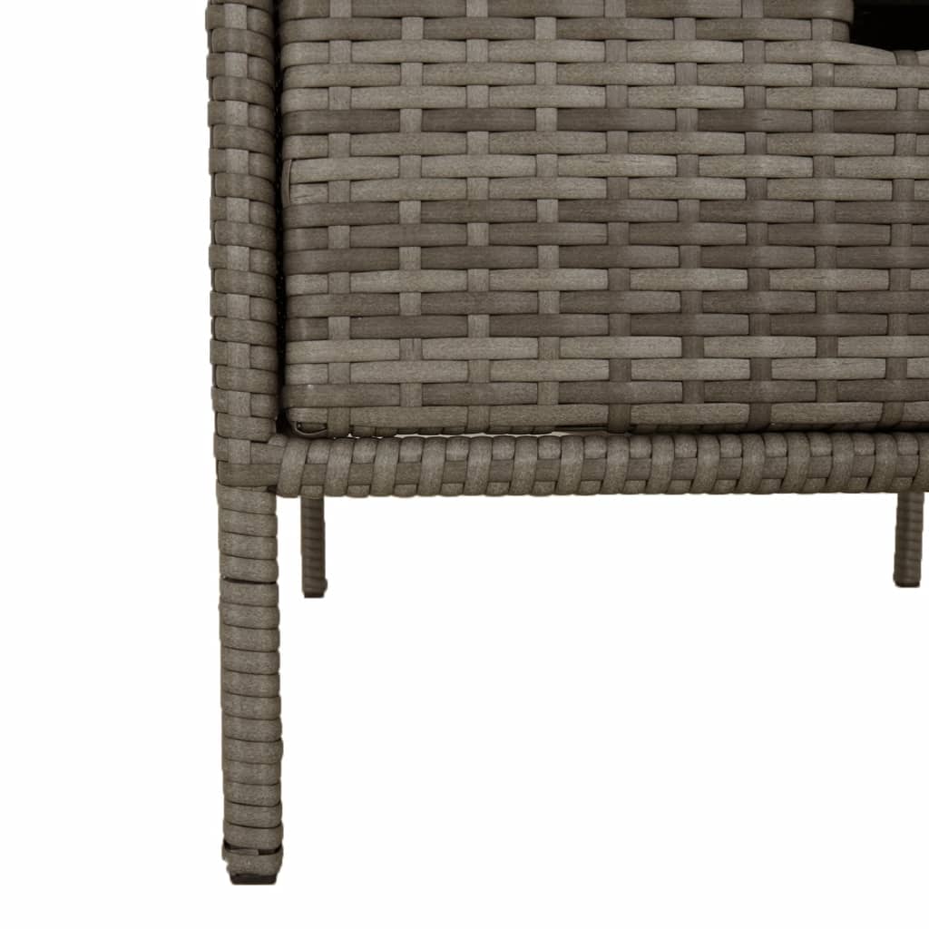 Garden cabinet gray 55x59x80 cm poly rattan