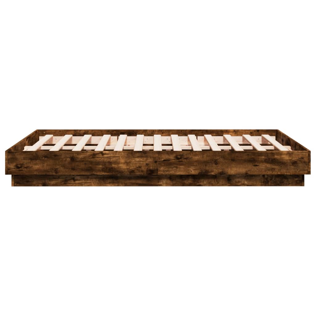 Bettgestell Räuchereiche 135x190 cm Holzwerkstoff
