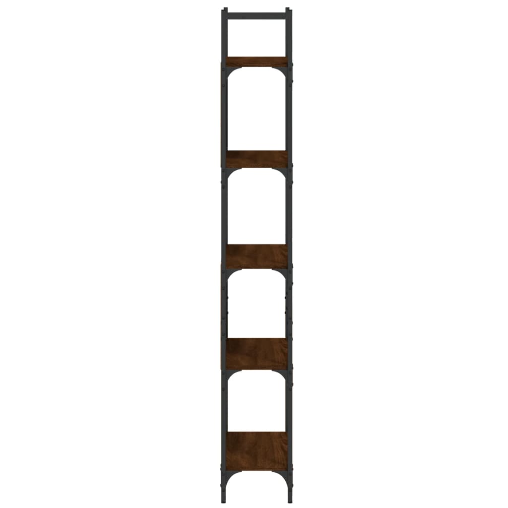 Bookcase 5 shelves brown oak look 60.5x24x166.5 cm