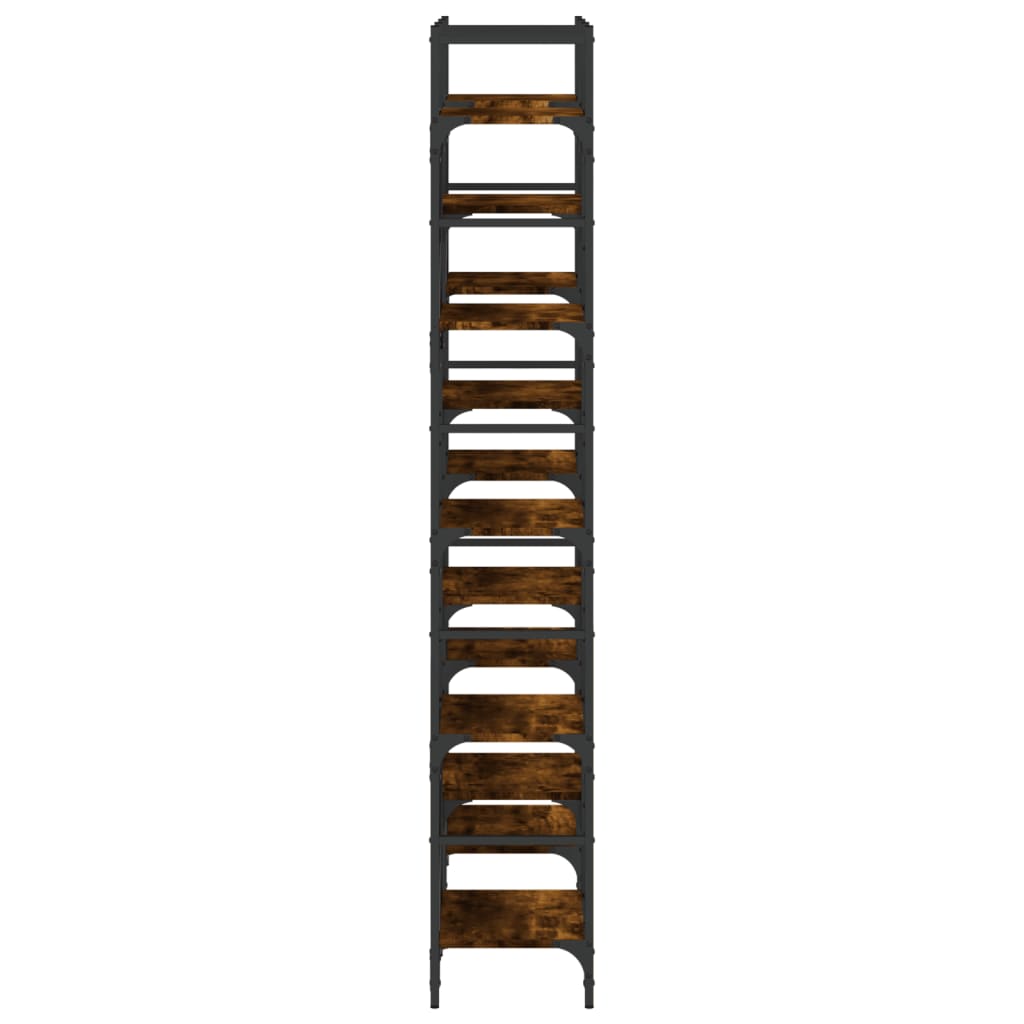 Bookcase smoked oak 127.5x28.5x172.5 cm wood material