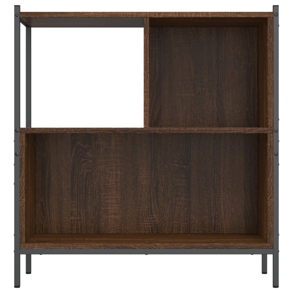 Bibliothèque aspect chêne brun 72x28x77,5 cm matériau bois