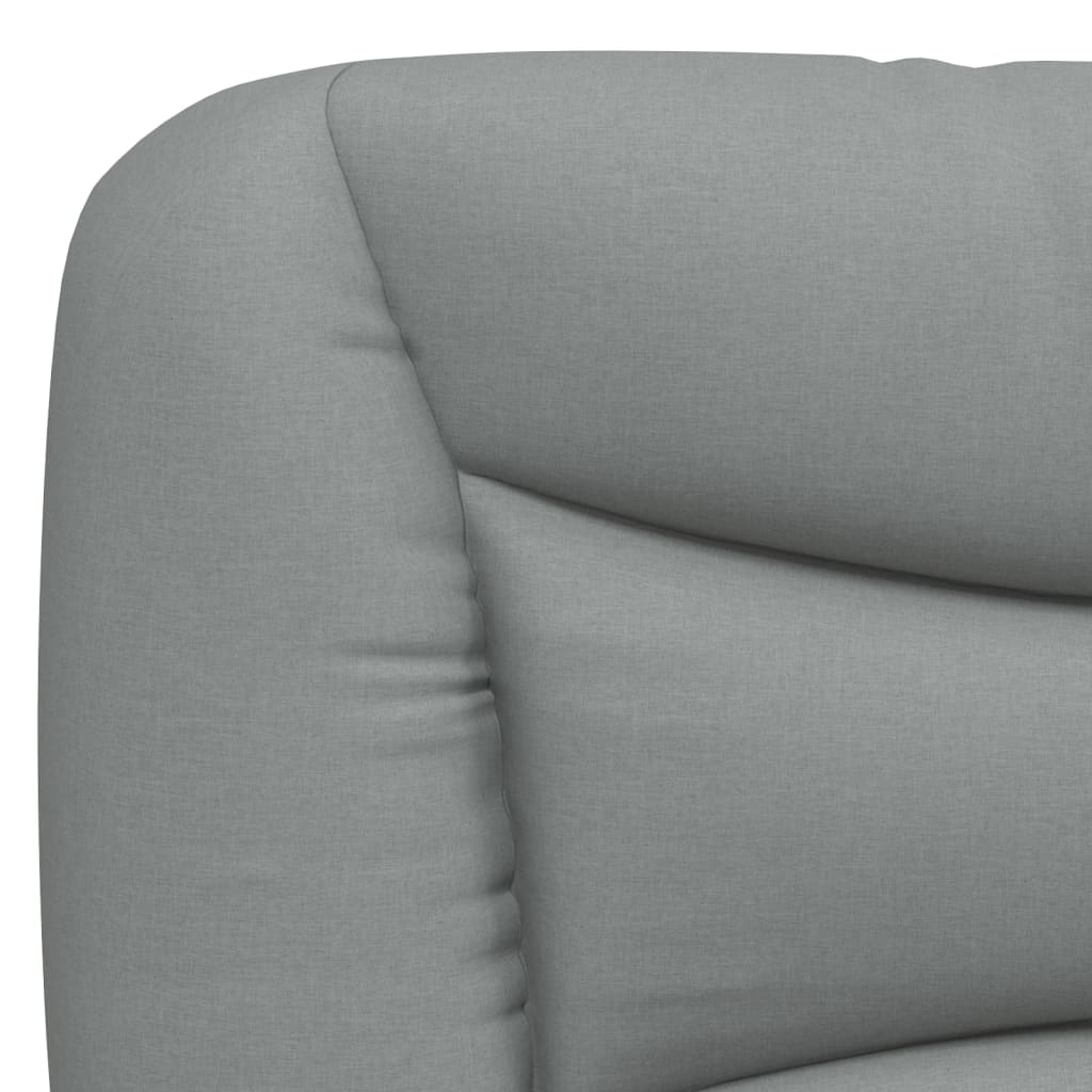 Bettgestell ohne Matratze "Hvar" Hellgrau 80x200 cm Stoff