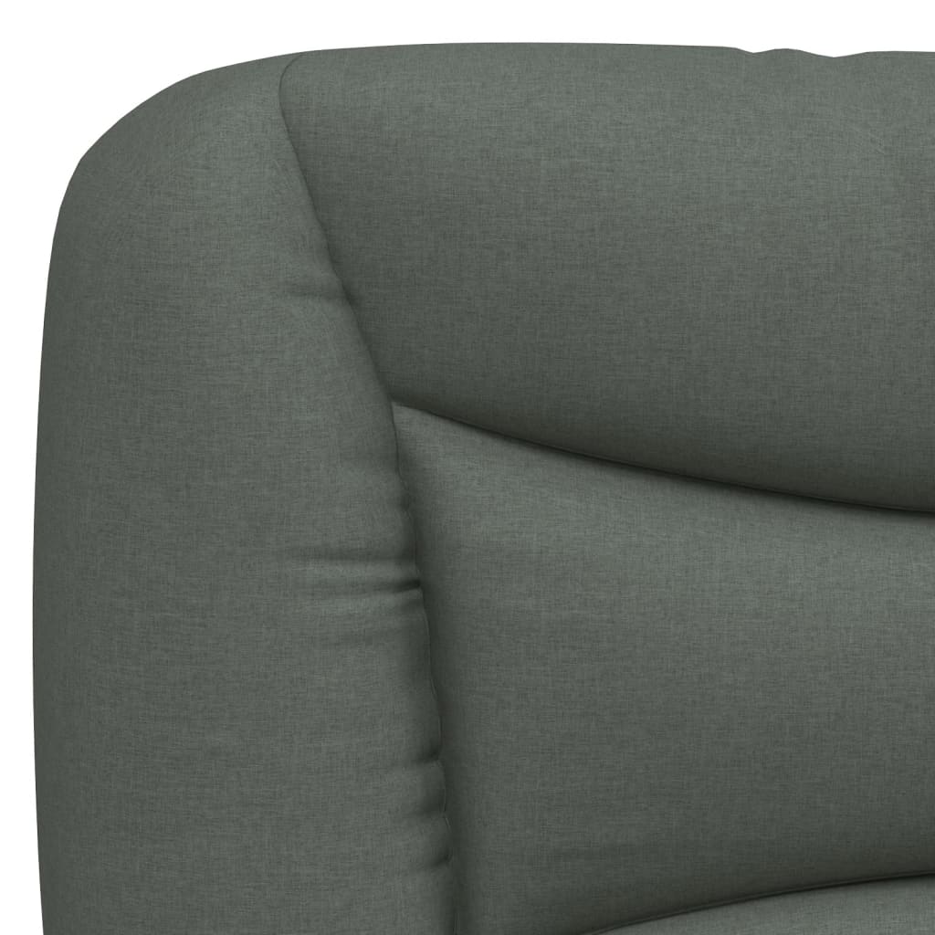 Bettgestell ohne Matratze "Hvar" Dunkelgrau 80x200 cm Stoff