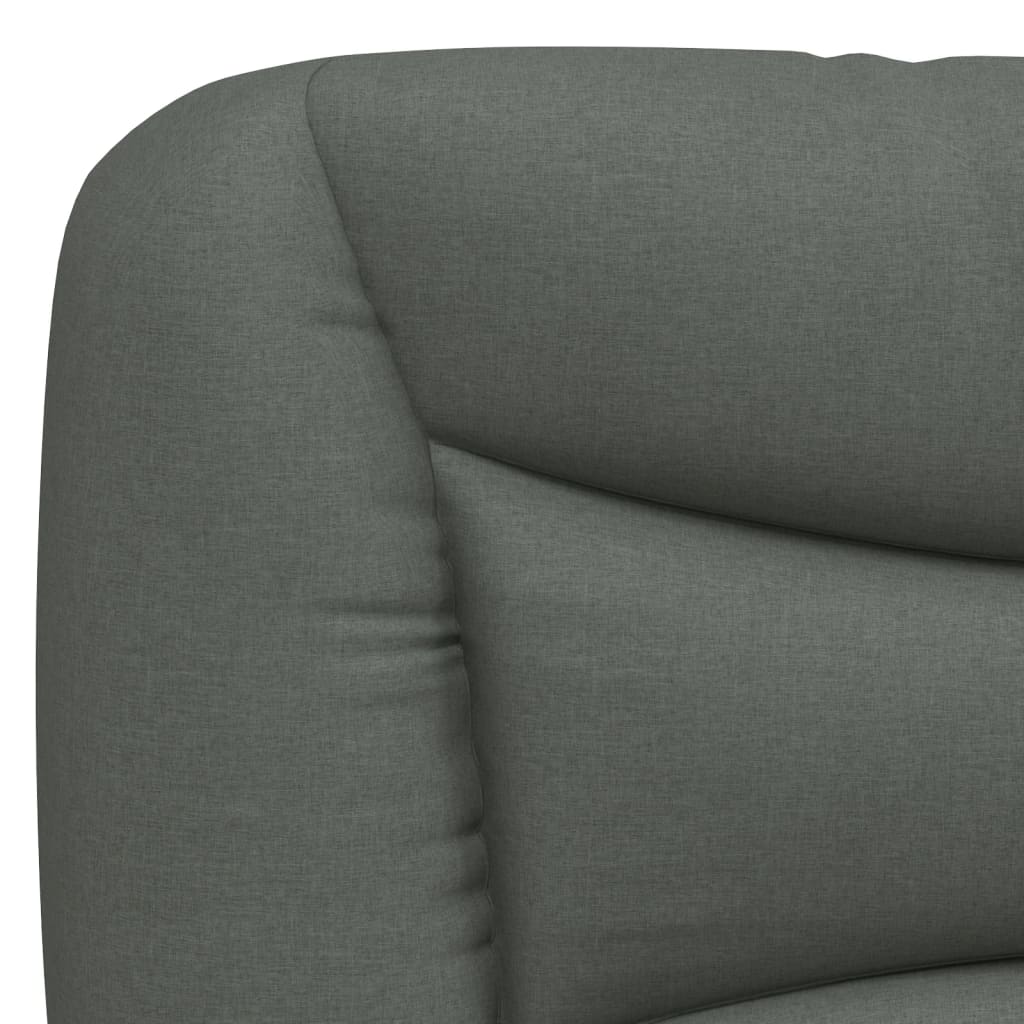 Bettgestell ohne Matratze "Hvar" Dunkelgrau 90x190 cm Stoff