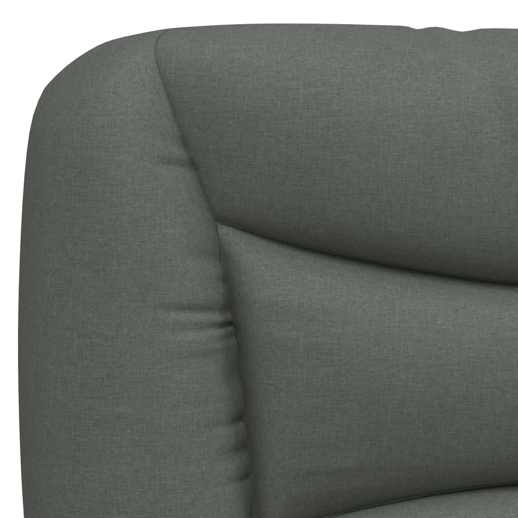Bettgestell ohne Matratze "Hvar" Dunkelgrau 90x200 cm Stoff