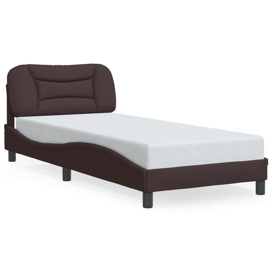 Bettgestell ohne Matratze "Hvar" Dunkelbraun 90x200 cm Stoff
