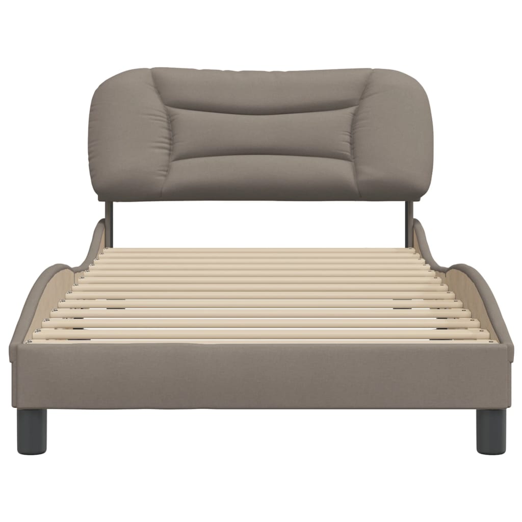 Bettgestell ohne Matratze "Hvar" Taupe 100x200 cm Stoff