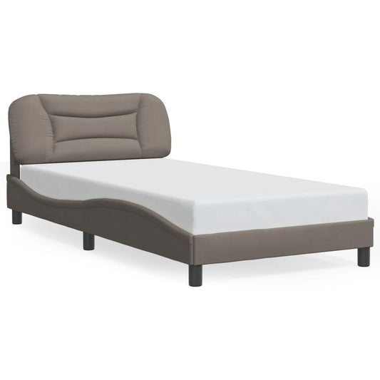 Bettgestell ohne Matratze "Hvar" Taupe 100x200 cm Stoff