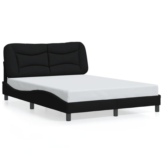 Bettgestell ohne Matratze "Hvar" Schwarz 140x200 cm Stoff