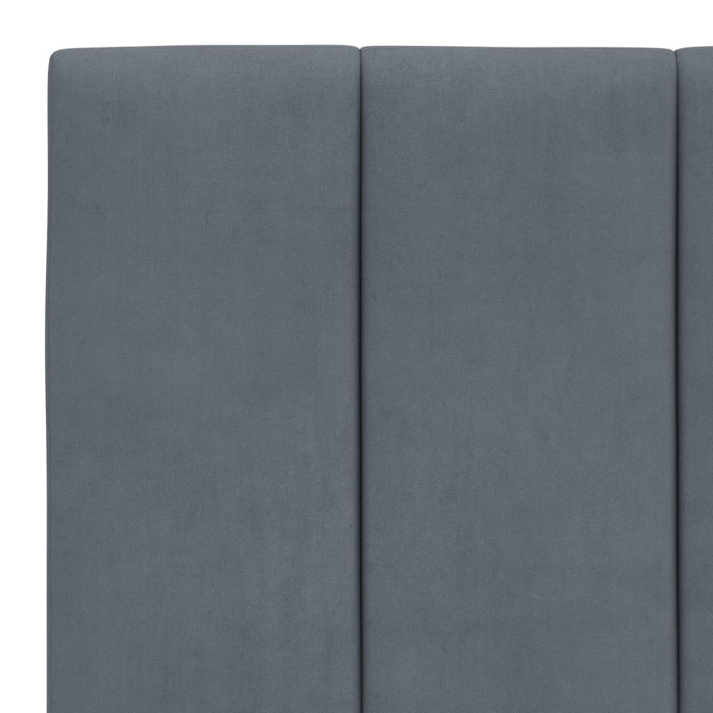 Bettgestell ohne Matratze "Hanko" Dunkelgrau 100x200 cm Samt