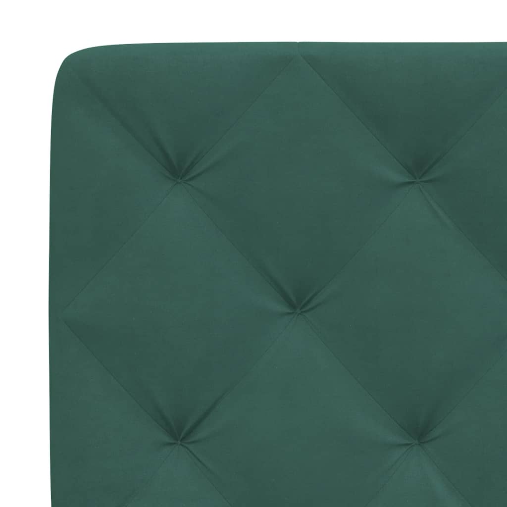 Bettgestell ohne Matratze Dunkelgrün 100x200 cm Samt