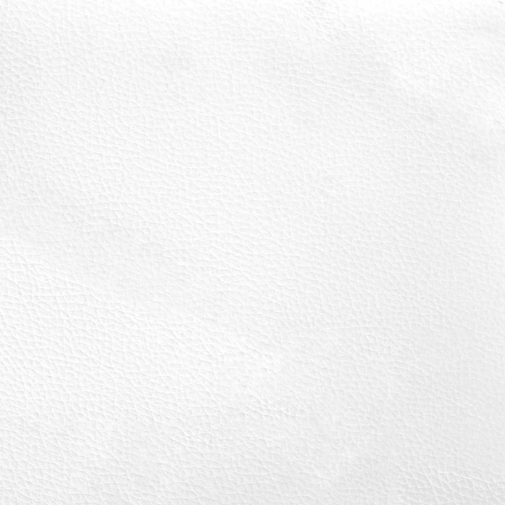 Bettgestell ohne Matratze "Hvar" Weiß und Schwarz 90x200 cm Kunstleder