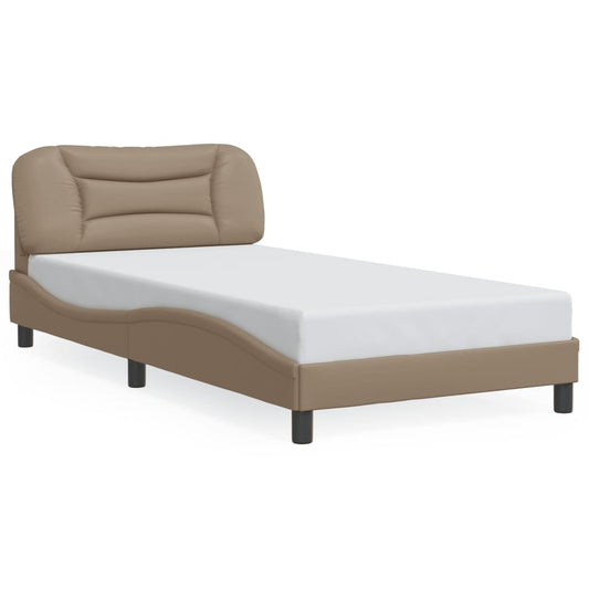 Bettgestell ohne Matratze "Hvar" Cappuccino-Braun 100x200 cm Kunstleder