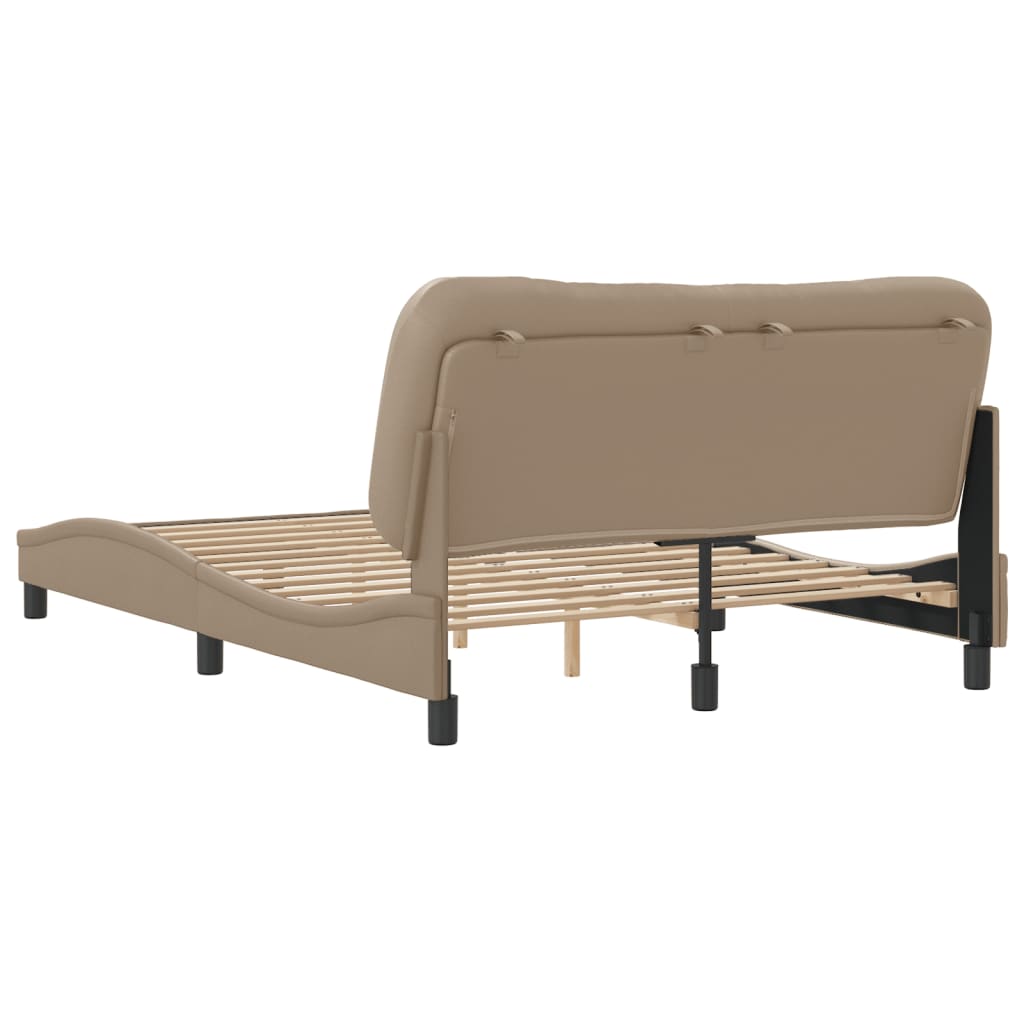 Bettgestell ohne Matratze "Hvar" Cappuccino-Braun 140x200 cm Kunstleder