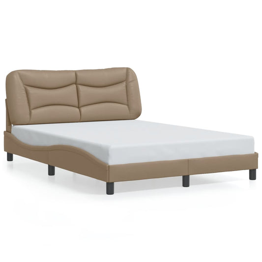 Bettgestell ohne Matratze "Hvar" Cappuccino-Braun 140x200 cm Kunstleder