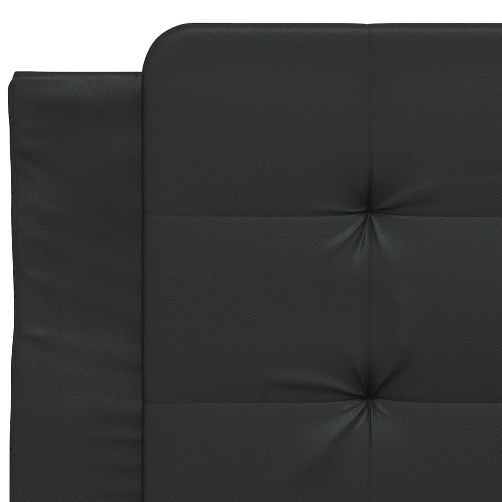 Bettgestell ohne Matratze "Zadar" Schwarz 90x190 cm Kunstleder