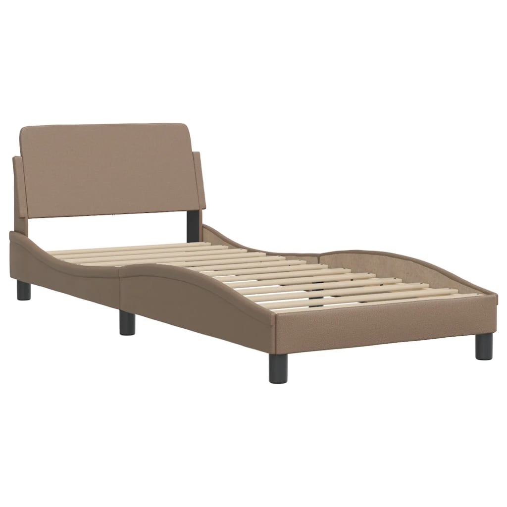 Bettgestell ohne Matratze "Zadar" Cappuccino-Braun 100x200 cm Kunstleder