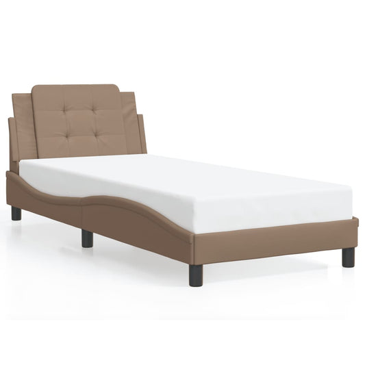 Bettgestell ohne Matratze "Zadar" Cappuccino-Braun 100x200 cm Kunstleder