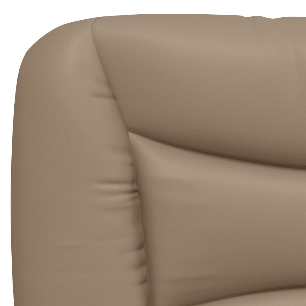 Bettgestell mit LED ohne Matratze "Hvar" Cappuccino-Braun 140x200 cm Kunstleder