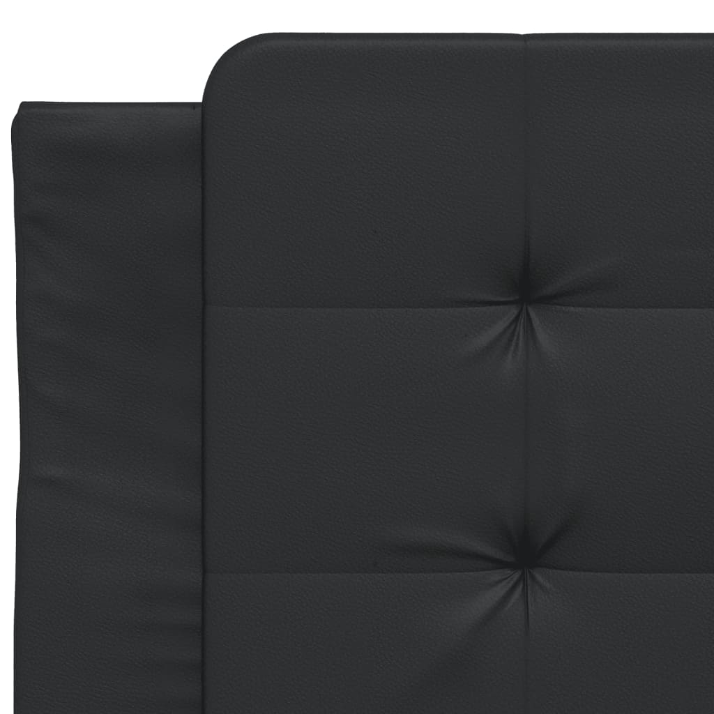 Bettgestell mit LED ohne Matratze "Zadar" Schwarz 90x190 cm Kunstleder