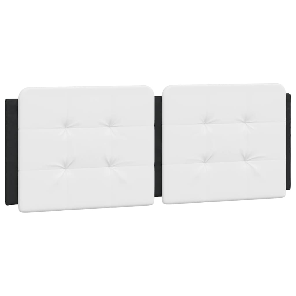 Bettgestell mit LED ohne Matratze "Zadar" Schwarz und Weiß 140x200 cm Kunstleder